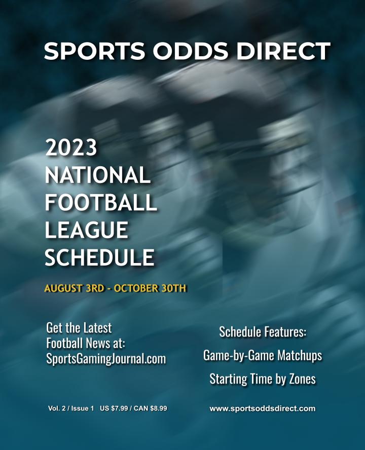 2023 National Football League Schedule, Book 1 Now Available